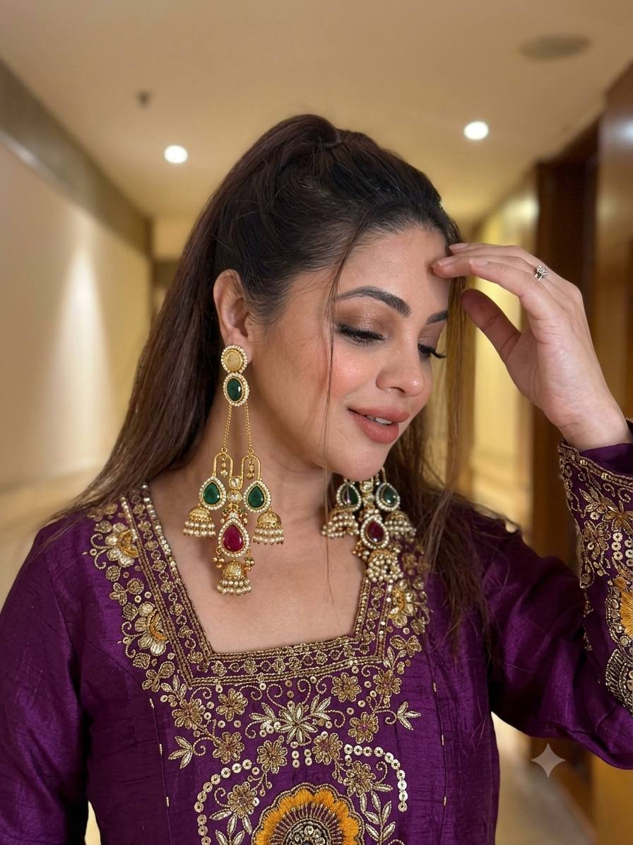 Ira Vichitra Silk Zari Anarkali Suit Set