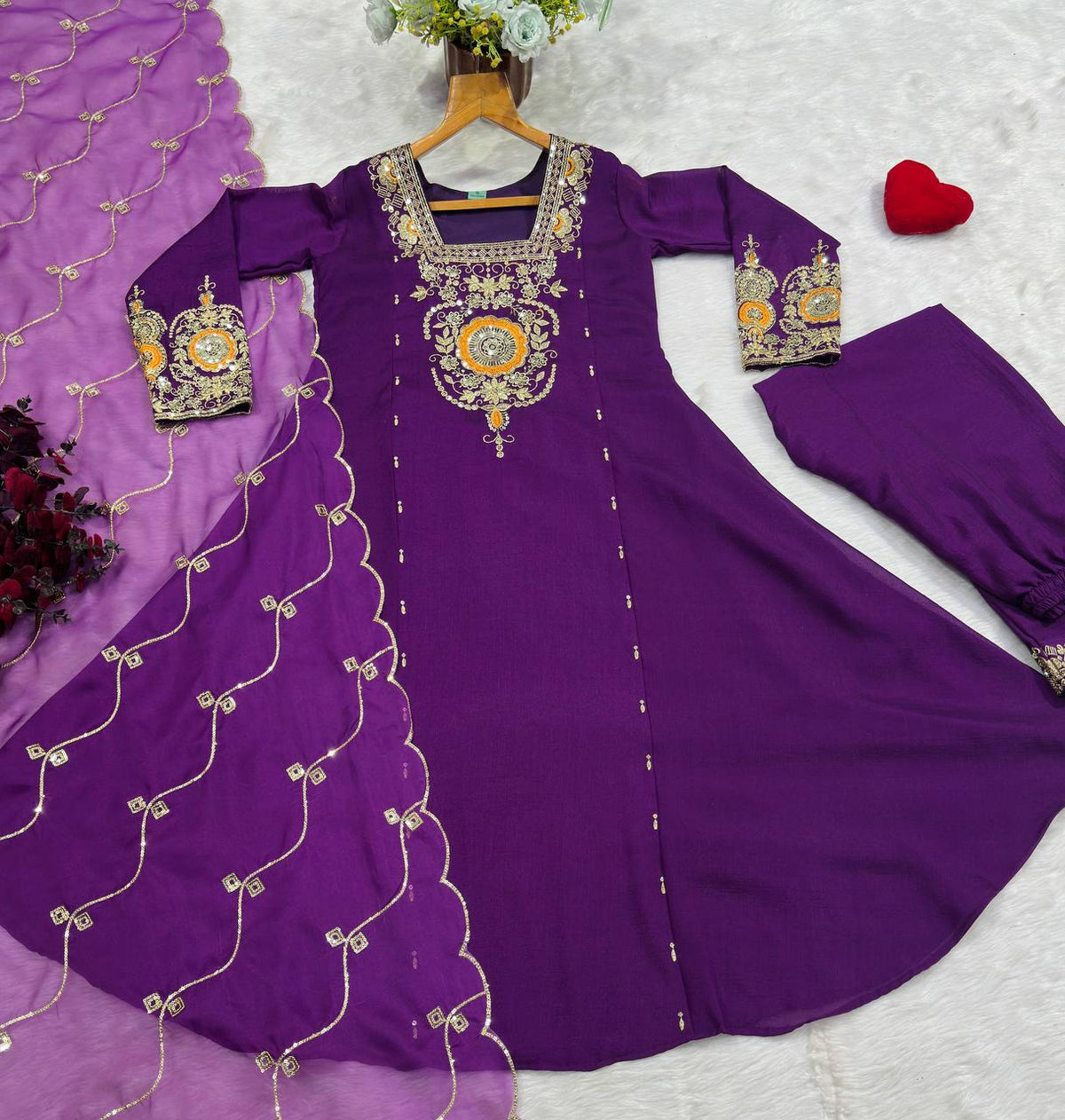 Ira Vichitra Silk Zari Anarkali Suit Set