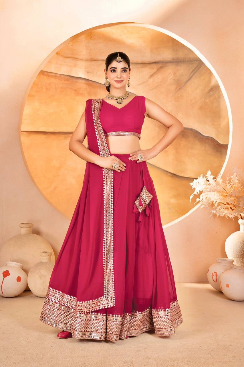 Anvika Rani Pink Sequin Designer Lehenga Choli
