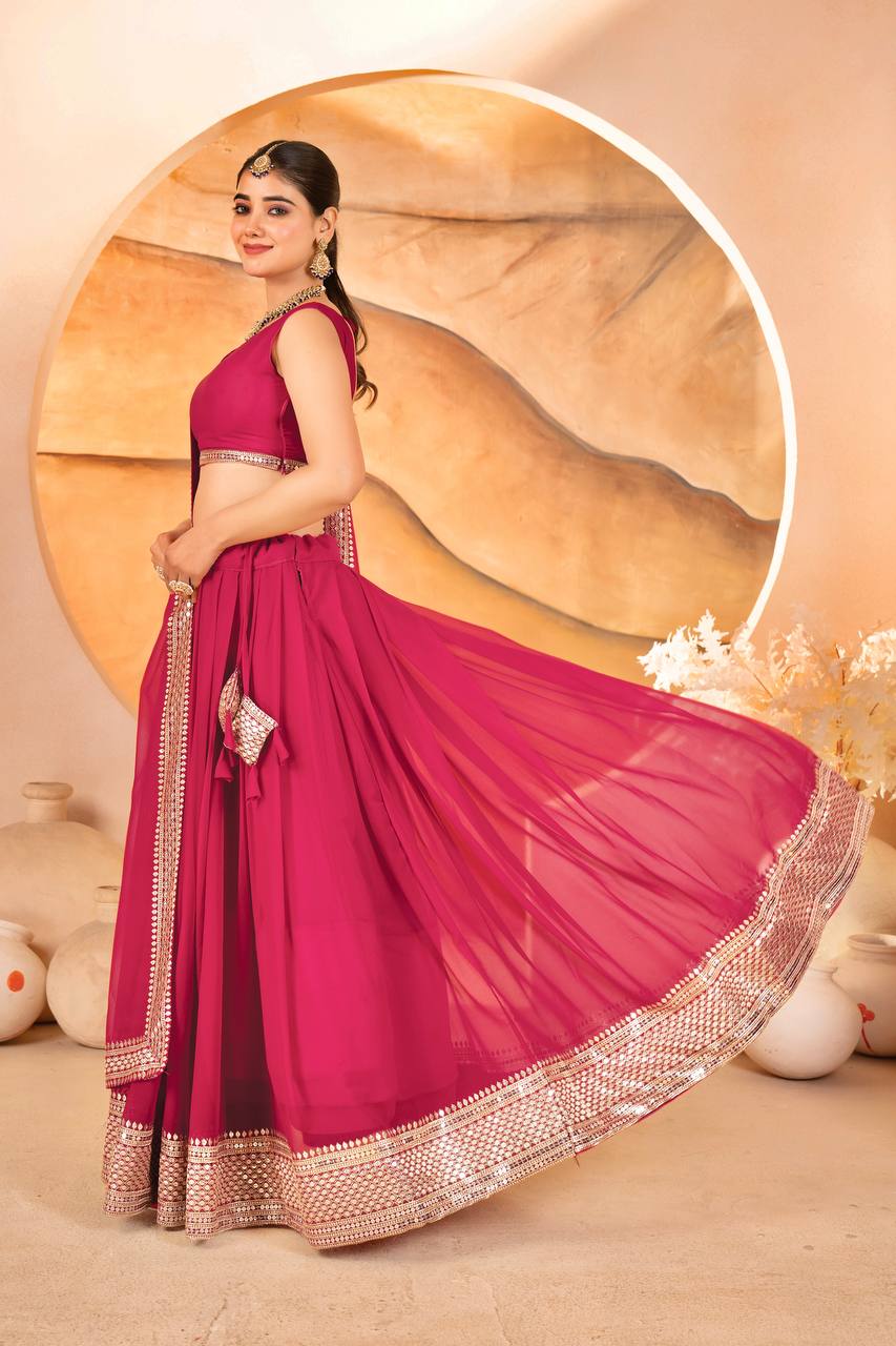 Anvika Rani Pink Sequin Designer Lehenga Choli