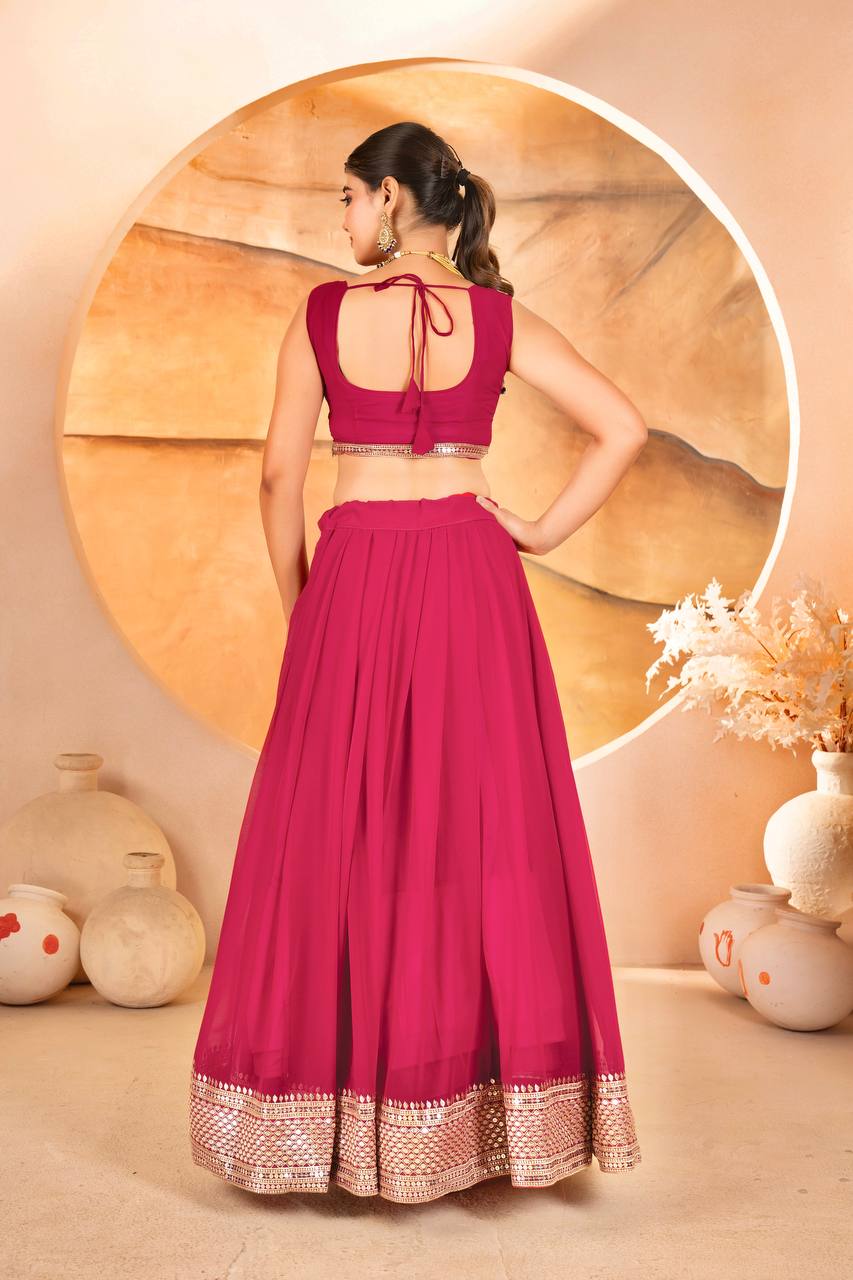 Anvika Rani Pink Sequin Designer Lehenga Choli