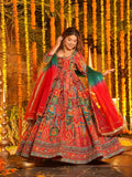 Meher Embroidered Print Maxi Suit Set