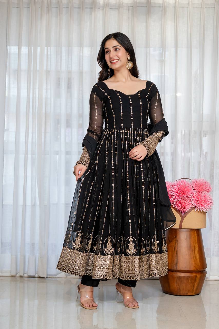Zehra Gota Patti Anarkali Suit Set