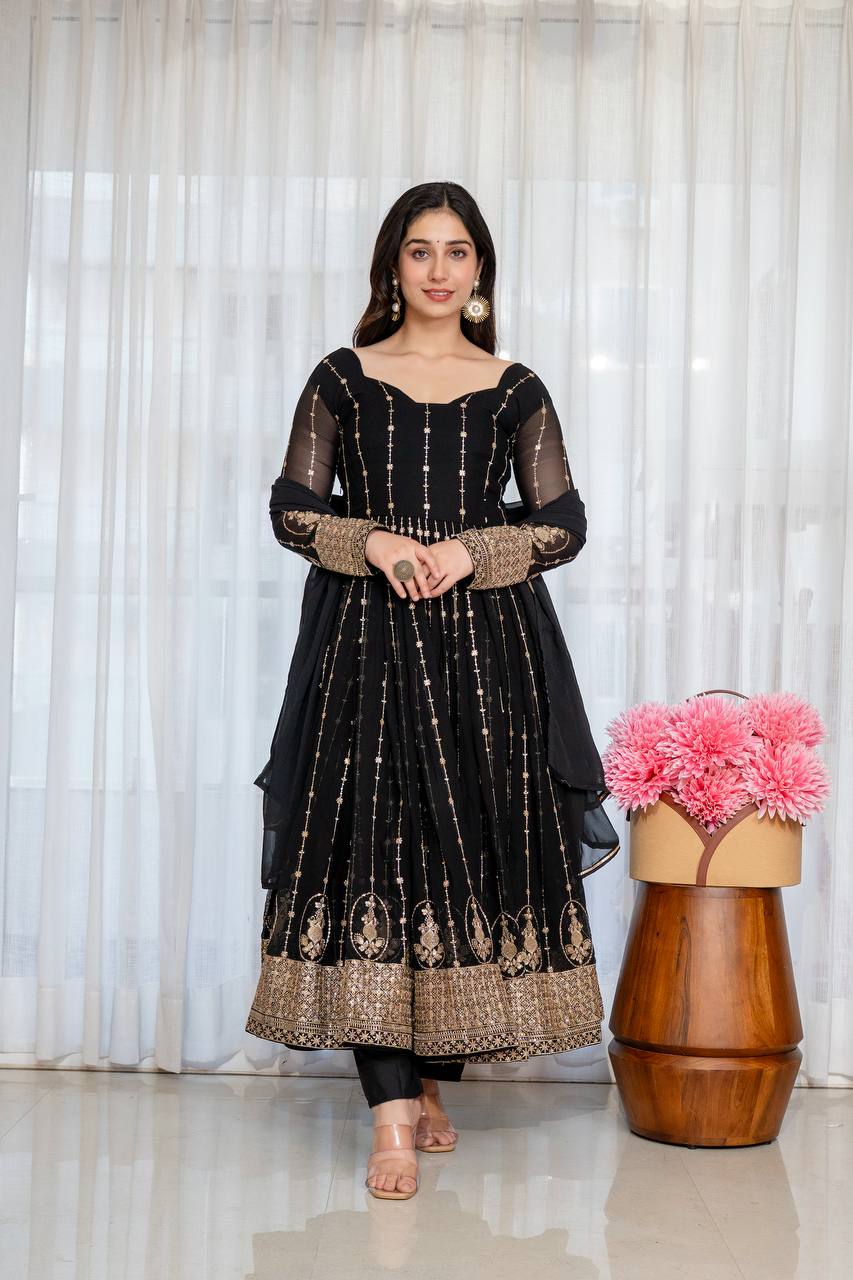 Zehra Gota Patti Anarkali Suit Set