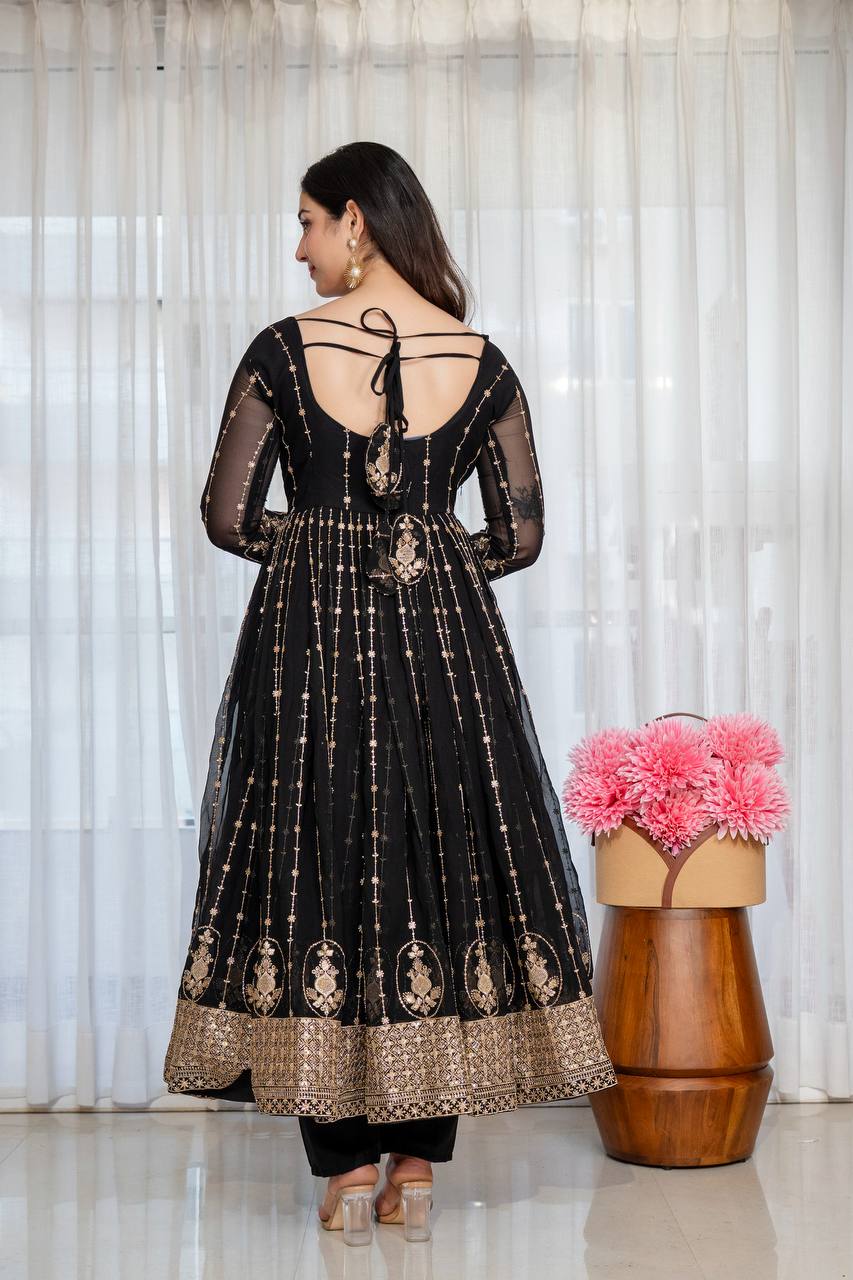 Zehra Gota Patti Anarkali Suit Set