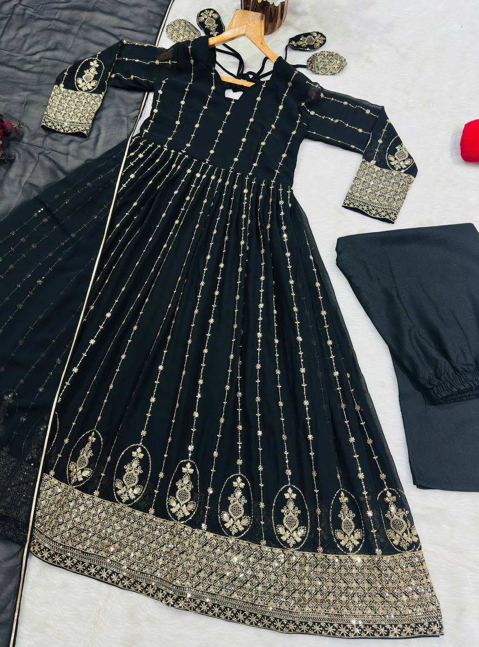 Zehra Gota Patti Anarkali Suit Set