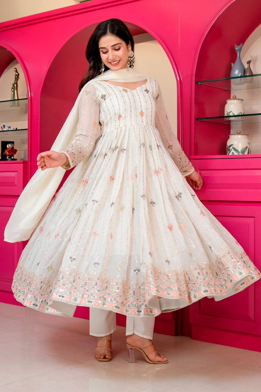 Inaya Multi Zari Anarkali Suit Set