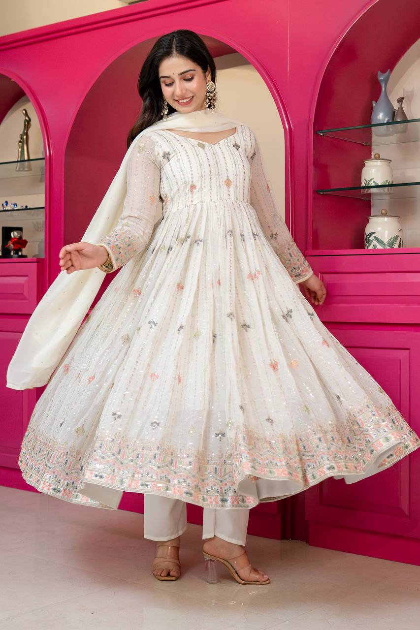 Inaya Multi Zari Anarkali Suit Set