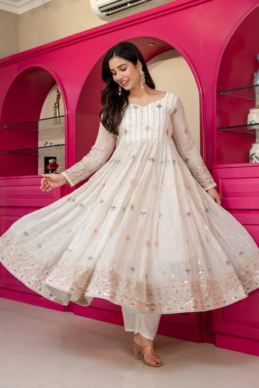 Inaya Multi Zari Anarkali Suit Set