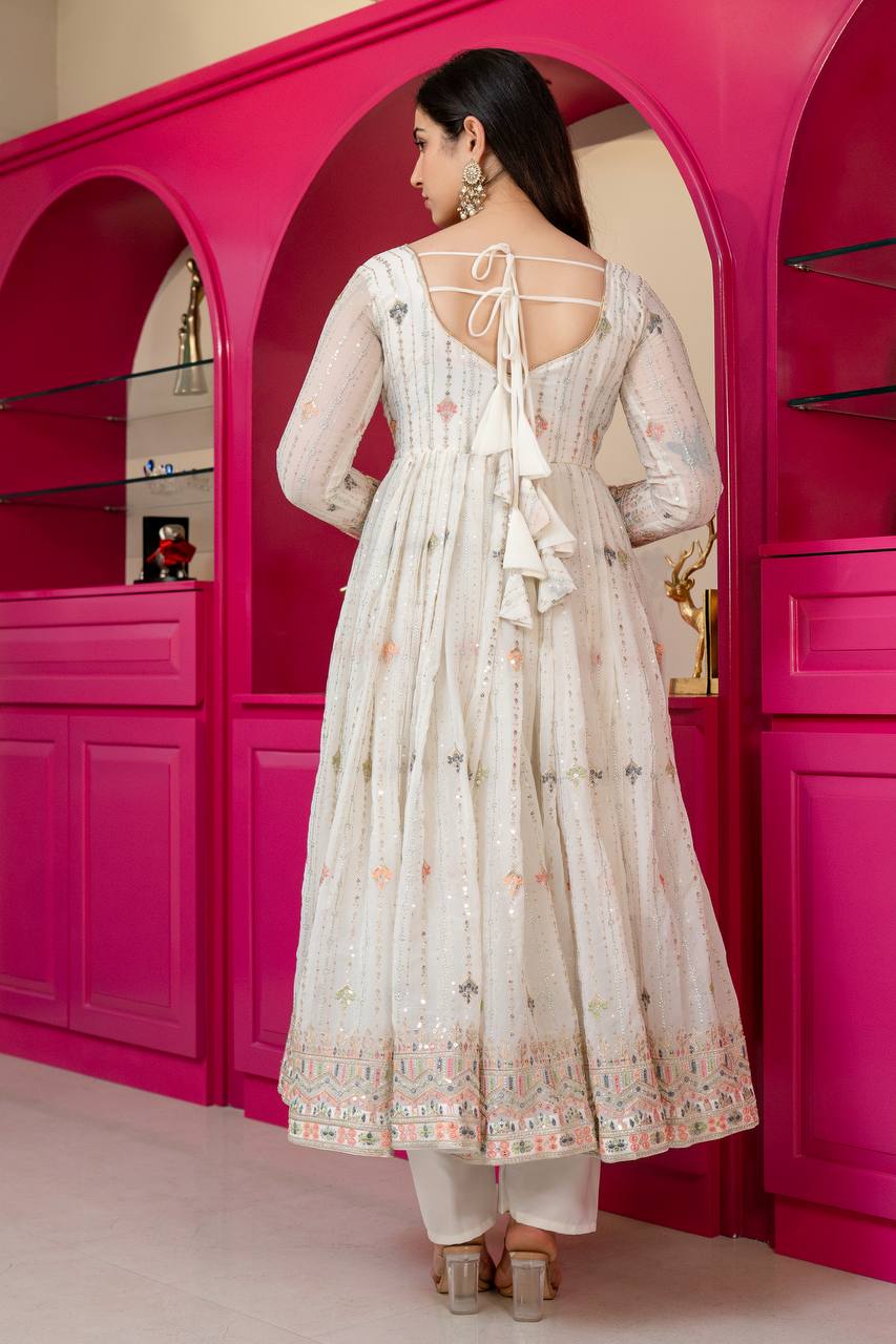 Inaya Multi Zari Anarkali Suit Set