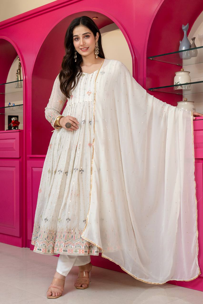 Inaya Multi Zari Anarkali Suit Set