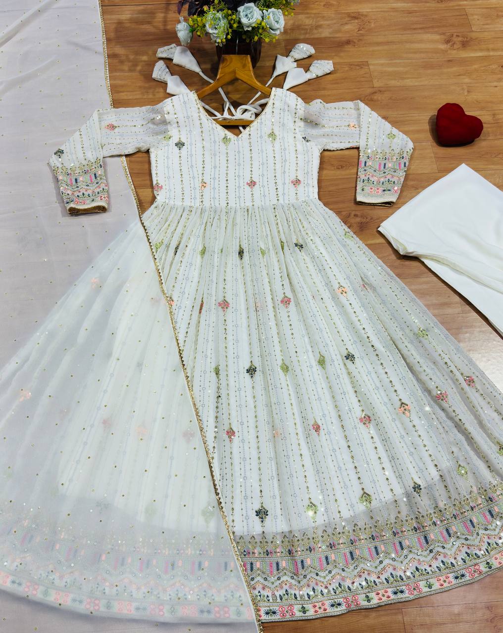 Inaya Multi Zari Anarkali Suit Set