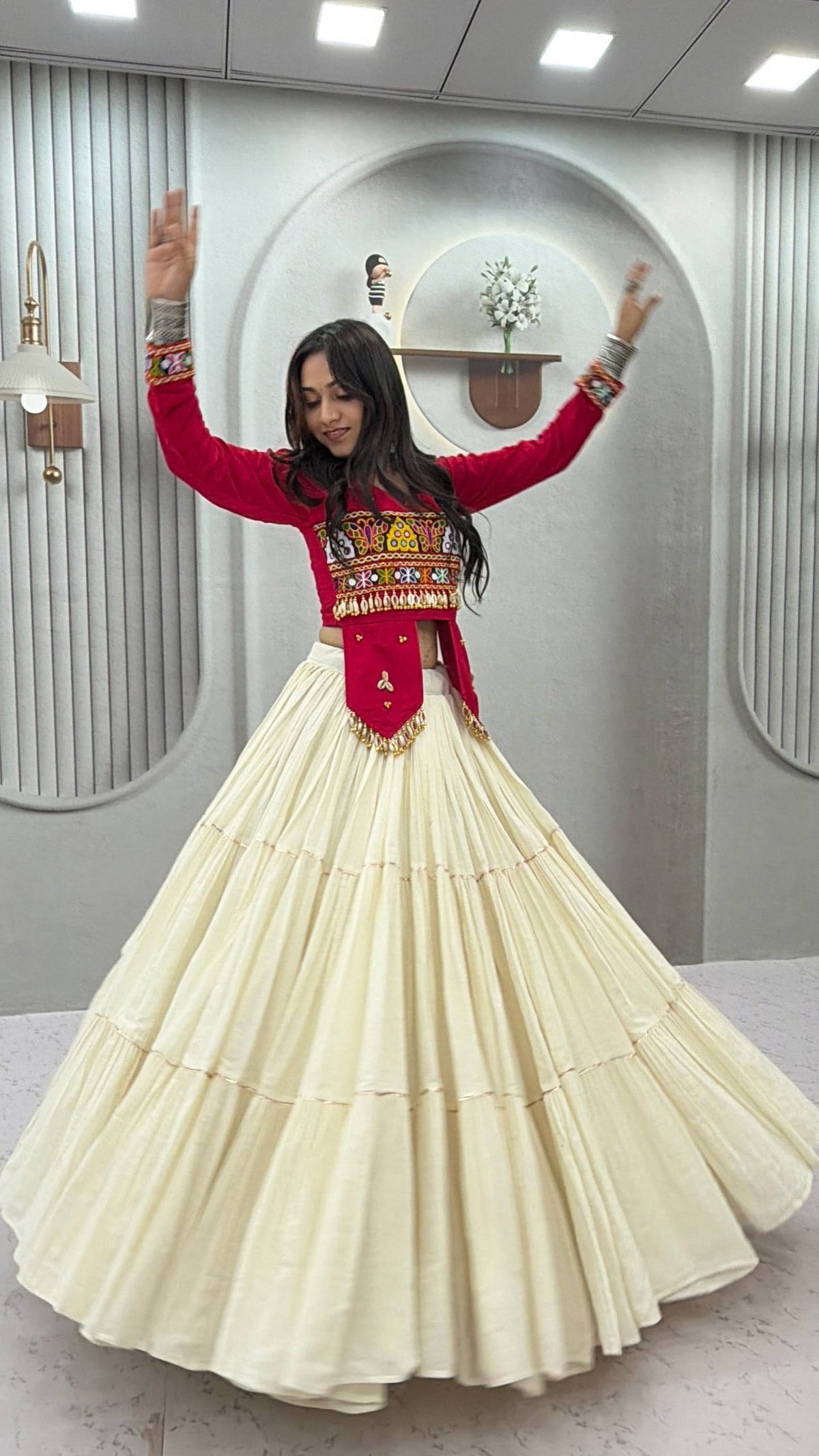 Rani Hand Work Navratri Lehenga Choli