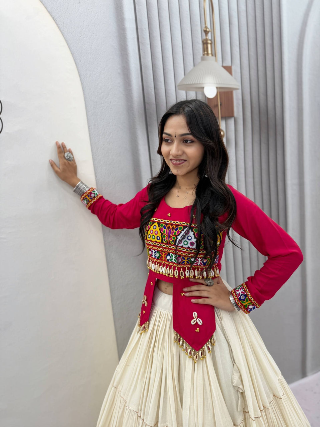 Rani Hand Work Navratri Lehenga Choli