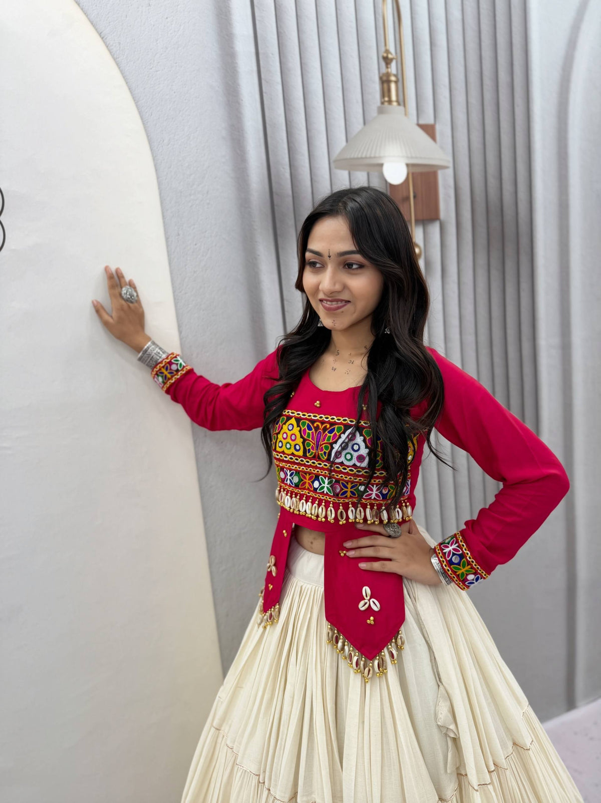 Rani Hand Work Navratri Lehenga Choli