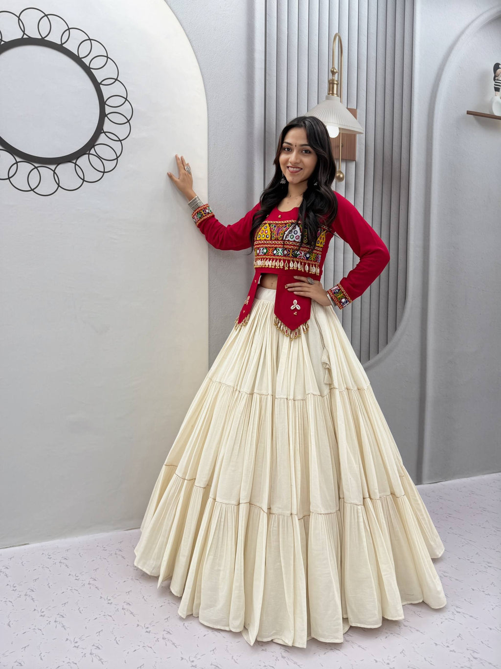 Rani Hand Work Navratri Lehenga Choli