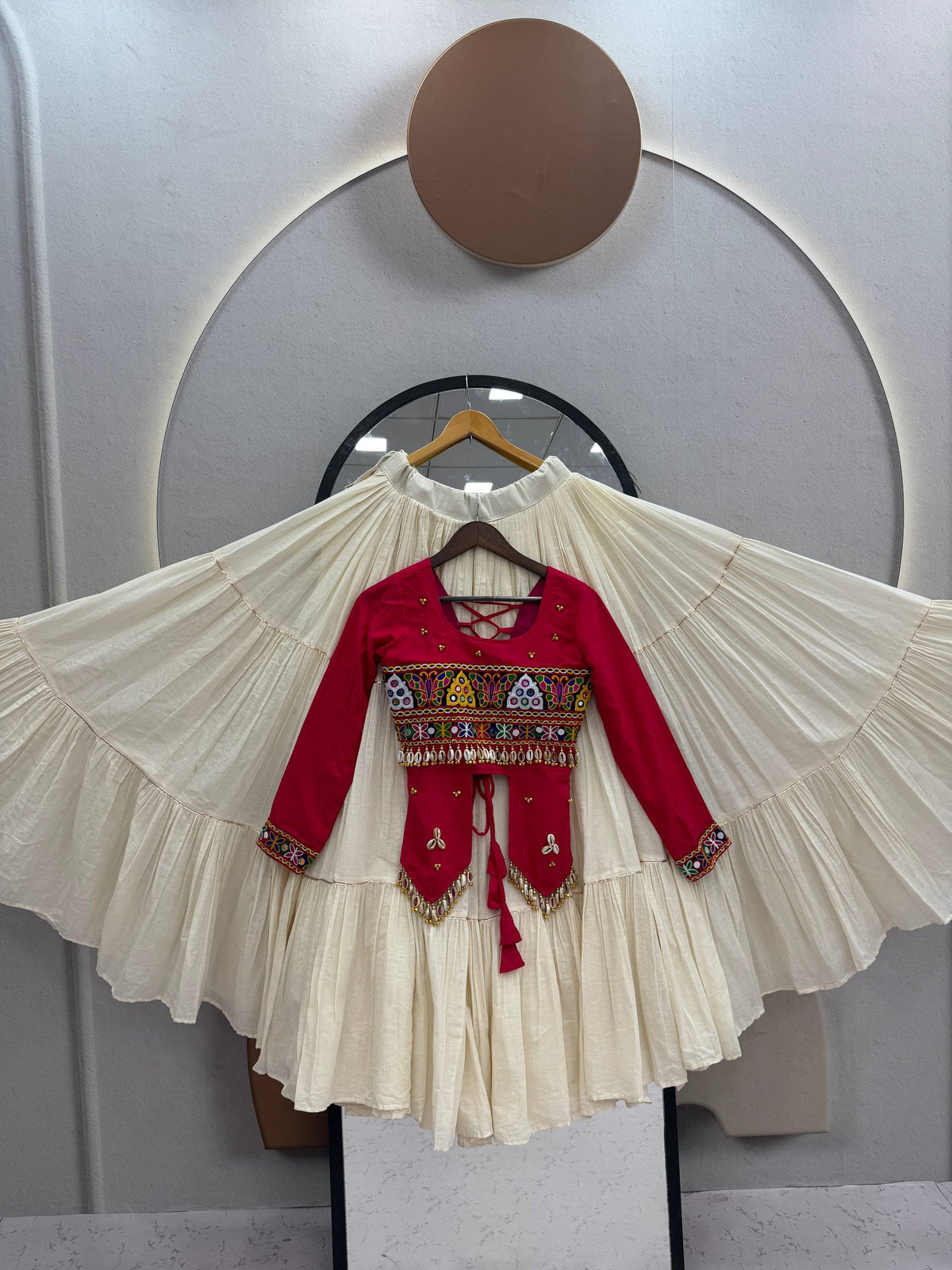 Rani Hand Work Navratri Lehenga Choli