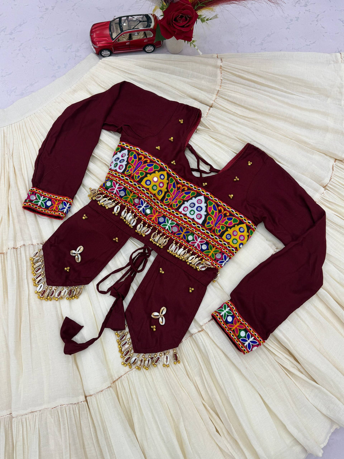 Maroon Hand Work Navratri Lehenga Choli