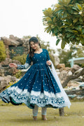 Avira Navy Blue Luxury Anarkali Set